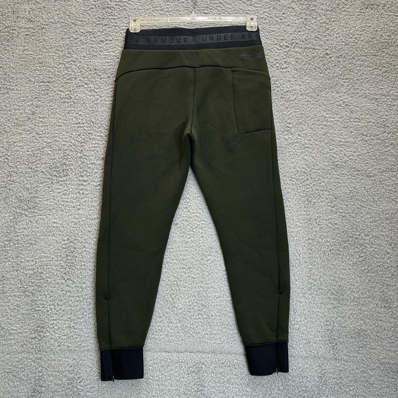 Under Armour Joggers Women Size XS Green Loose Fit Ankle Zip Athleisure Pockets - Picture 7 of 16